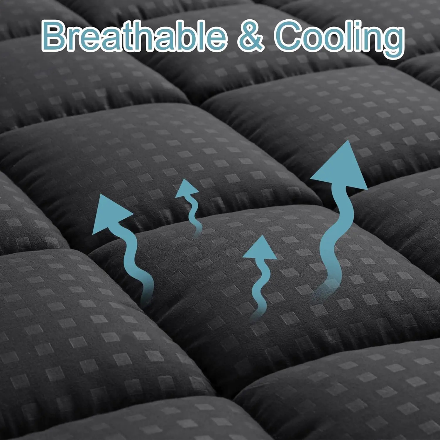 Mattress Pad Quilted Fitted Protector Cooling Pillow Top Cover Breathable Fluffy Soft Topper 240820