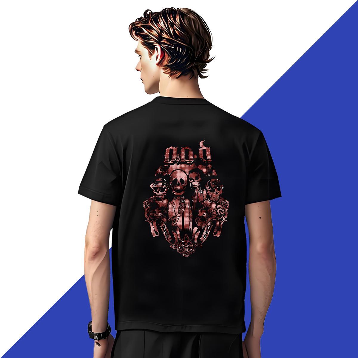 Classic Casual Mens Tshirts 230g 100% Cotton Casual Beach skull Pure Cotton Men T Shirts Loose Fit Graphic Tee Shirt