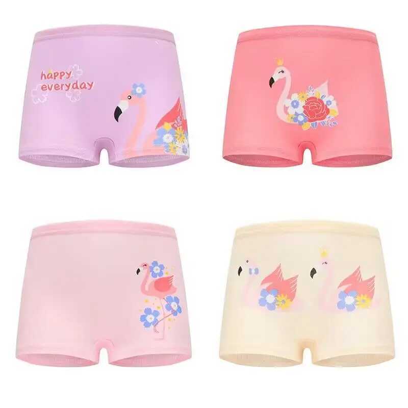 4 Pieces/Lot Children Underwear Cotton Girls Panties Cute Kids Boxer Briefs Child Soft Girl Pants 2-10Years Y240821