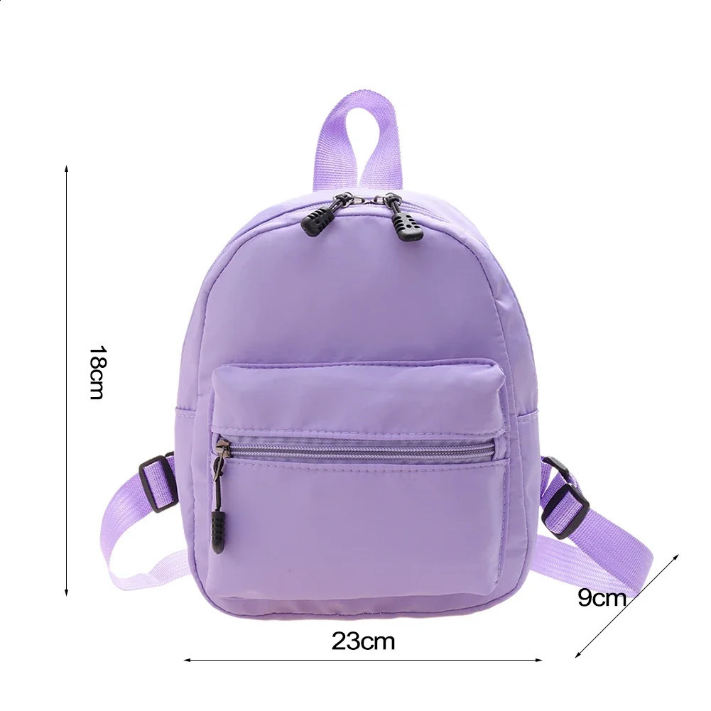 Nylon Backpack Preppy Mini School Bags for Cute Small Travel Women Backpack Waterproof Solid Casual Knapsack Rucksack 240820
