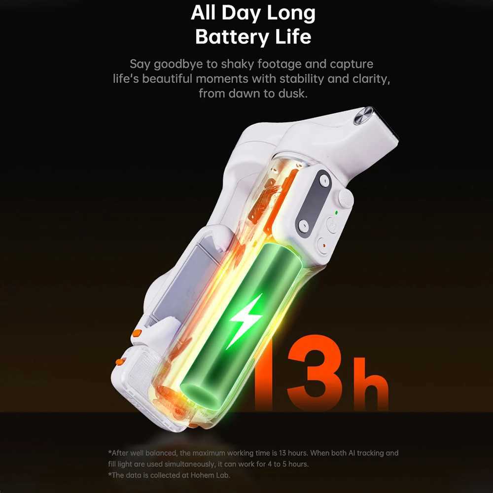 Stabilizers hohem iSteady V3 Extendable 3-Axis Smartphone Gimbal Stabilizer Foldable Phone Vlog Gimbal AI Tracking Gesture Control for Phone CL240821 