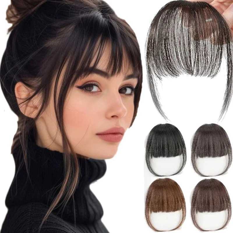 Fake Air Bangs hair clip style extension synthetic hair fake edge natural fake hair female clip style bangs hair styling tool W240817