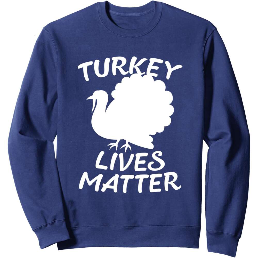 Long Sleeve Shirts for Men sweatshirt Turkey Lives Matter Funny Thanksgiving Day Sweatshirt T shirt Tee Streetwear Casual tops clothes