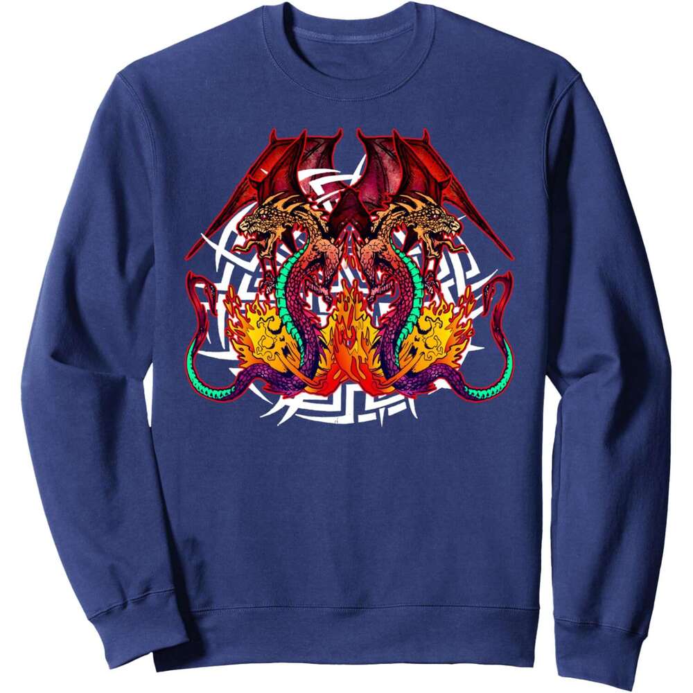 Long Sleeve Shirts for Men sweatshirt Super Fire Breathing Dragon Animal Creature Gift Sweatshirt T shirt Tee Streetwear Casual tops clothes
