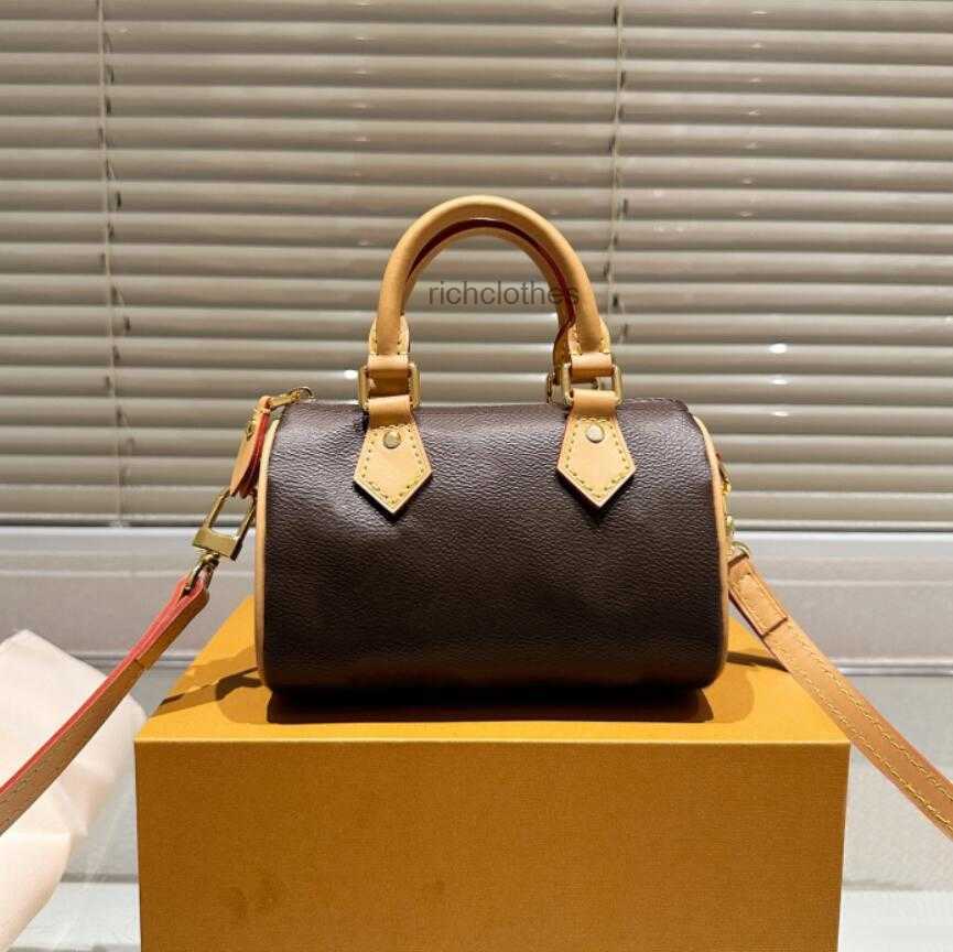 Luxury Designer Speedys 16 Shoulder Bag female leather clutch pochette handbag classic Mini High Quality Purses Womens famous Brand tote crossbody Bags wallet