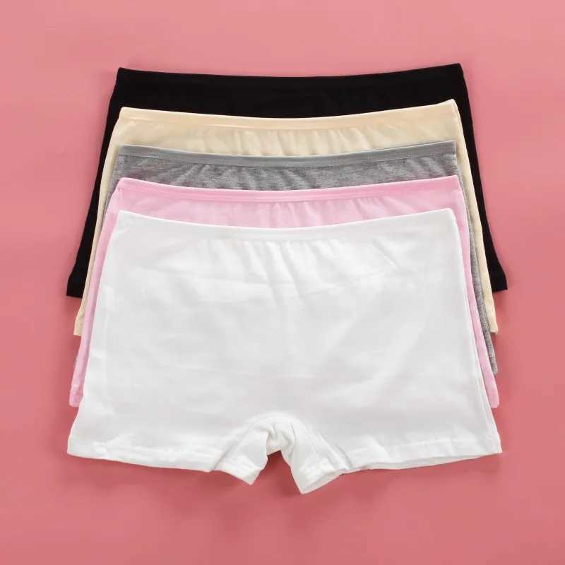 Big Girls Underwears Mid-Waist Student Young Girls Panties Solid Color Teenage Boxershorts Briefs Children Underpants Teens Y240821