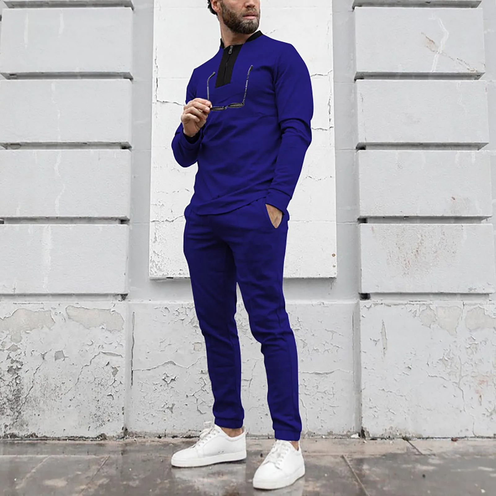 Autumn Mens Solid Color Sports Suit Fashion Casual Homecoming Guys Outfit Mens 3 Piece Suits Regular Fit Big Men Tuxedo 240821