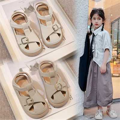 Childrens non slip soft bottom wear-resistant metal buckle sandals new casual sandals for boys and girls in the summer of 2024 W240821