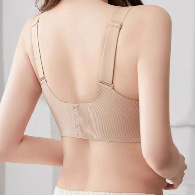 Big small chest, full cup, thin bra, adjustable, retractable, anti expansion, steel ring, no trace bra dongdumaoyi