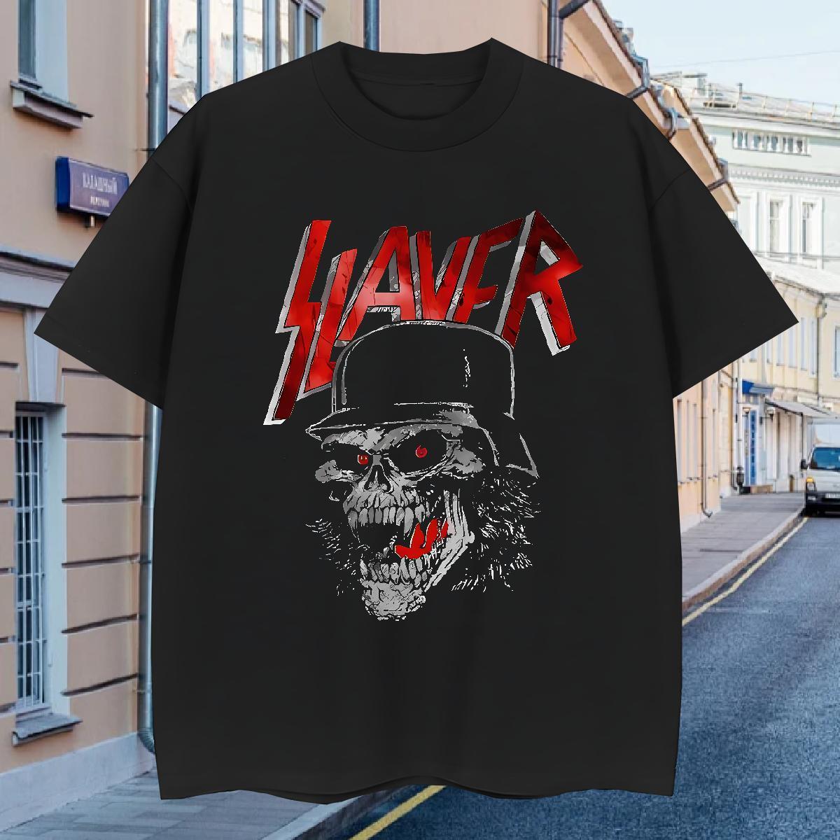 Brand Couples T Shirts 230g Cotton Anime Printing Street scary O-Neck Short Sleeve Man T Shirts Designer White Plus Size Top Tees