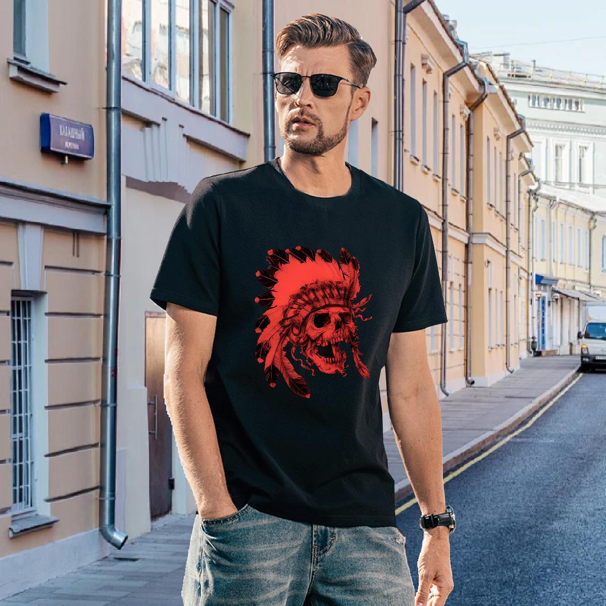Fashion Casual Tshirts 230g Cotton Casual Beach religion Crew Neck Breathable Man T Shirts Popular Custom Big Size Tops