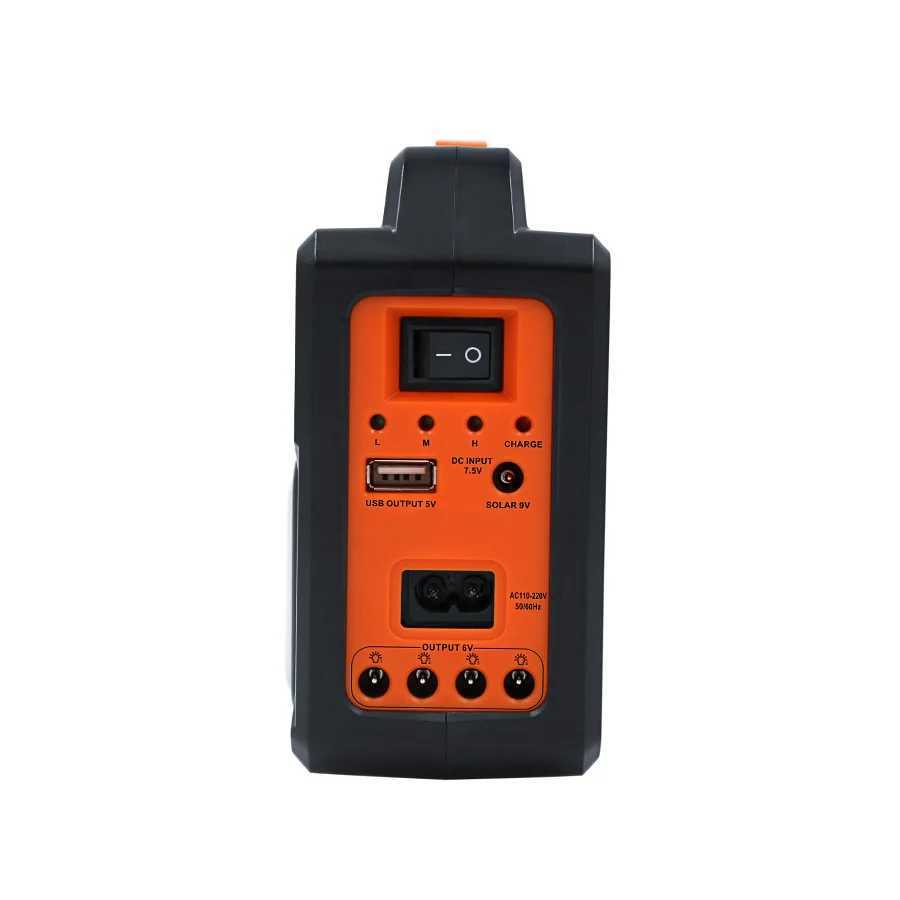 Portable Outdoor Camping LED Light Kit Rechargeable Solar Panel Generator with Lead Acid Battery PWM Controller for Home Use Y240820