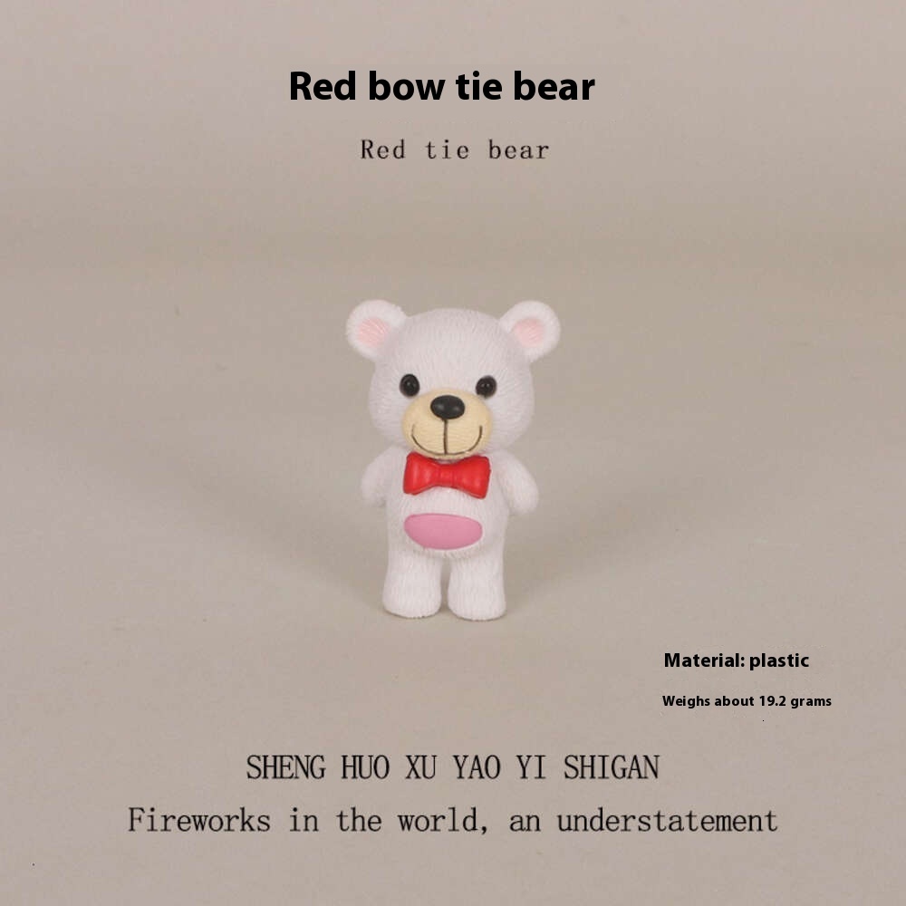 INS Mini Cute Moon Love Bear Cartoon Creative Home DIY Decoration Car Ornament