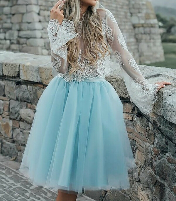 Mint Sheer Neck Homecoming Dresses Short Beaded Crystal Tulle Bright Yellow Tail Party Gowns A Line Graduation Formal Wear 01