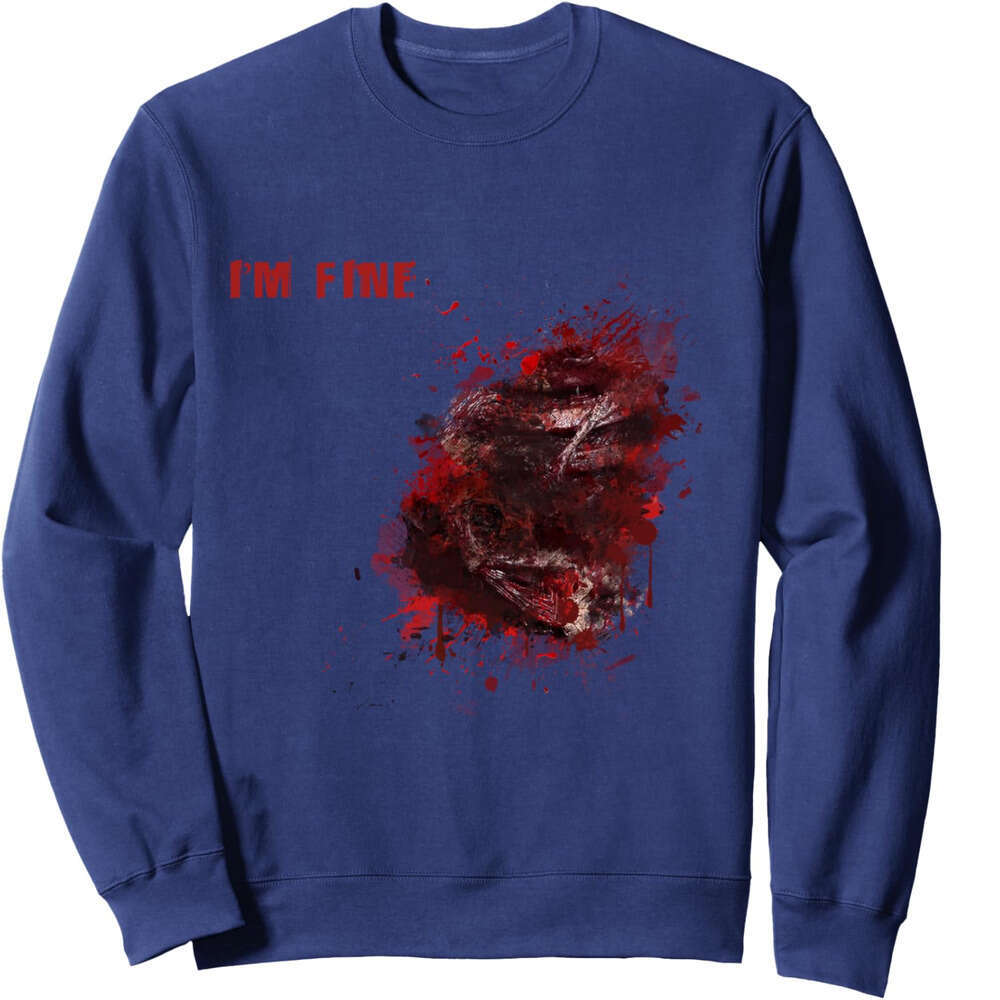 Long Sleeve Shirts for Men sweatshirt Fine Wound Injury Cool Halloween Costume Gift Sweatshirt T shirt Tee Streetwear Casual tops clothes