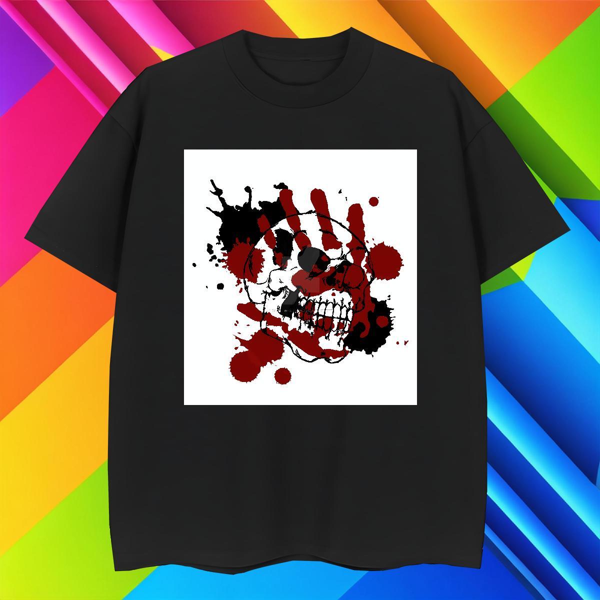 Designer Tshirt for Man Woman 230g Cotton Casual Daily Wear skull Crew Neck T-Shirts for Men Cool DIY Printed Tops