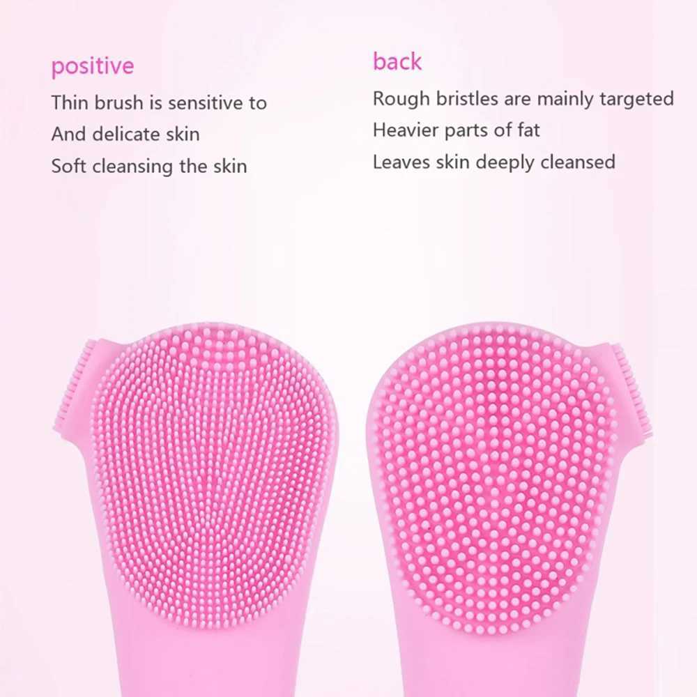 Silicone Facial Cleansing Brushes Electric Soft Facial Washer Ultrasonic Blackhead Face Cleaning Massager Brush Skin Care Tools Y240821