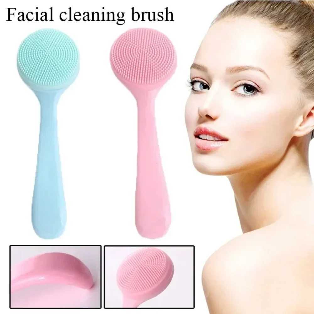 Soft Silicone Facial Cleansing Brush Facial Wash Face Scrub Deep Clean Brush Face Massage Clean Brush Beauty Skin Care Tools Y240821