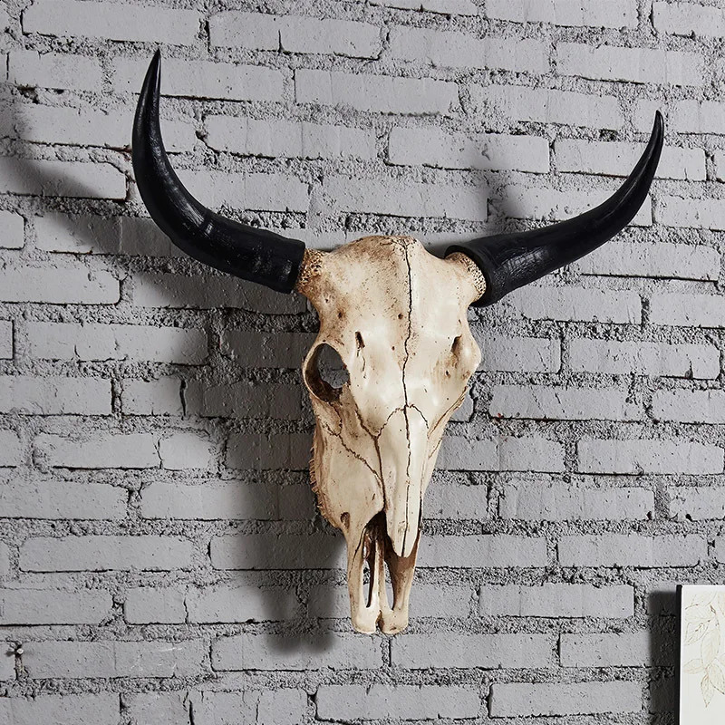 3D resin goat antelope animal head bone home decoration wall hanging room decoration skeleton craft Halloween home decoration 240820
