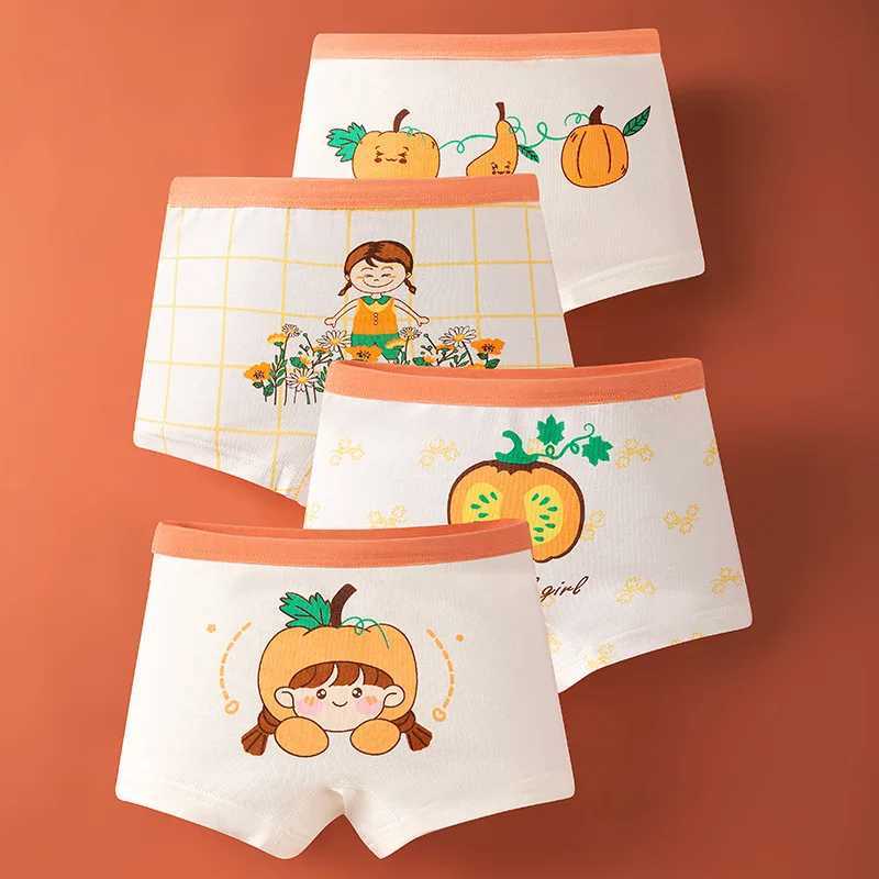 Girls Panties 4pcs/lot Briefs for Kids Cartoon Teenage Underwear for Girls Cotton Children Shorts Young Girl Thong 1-14years Y240821
