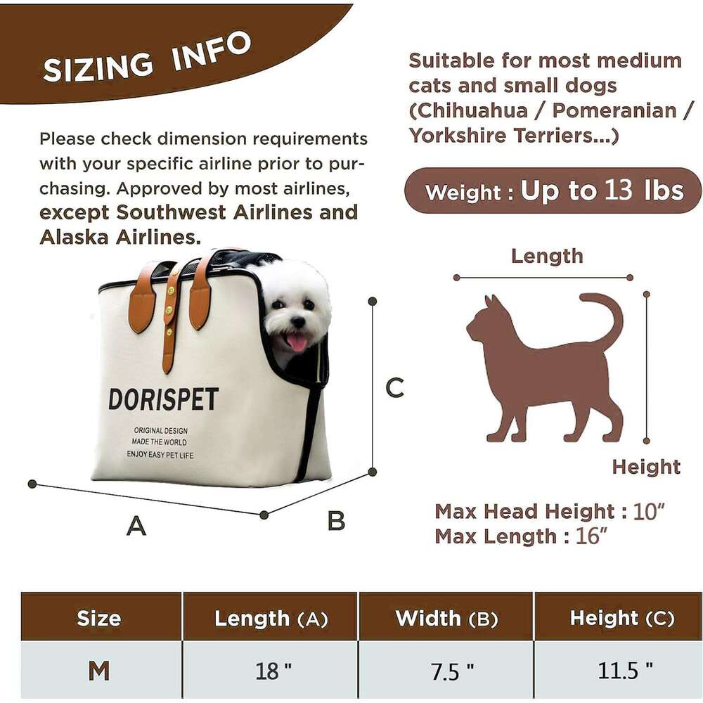 Cat Carrier Dog Carrier Pet Carrier Stylish Dog Purse Carrier Portable Pet Carrier Cat Carrier With Pockets Pet Travel Tote Bag With Pockets For Cat A