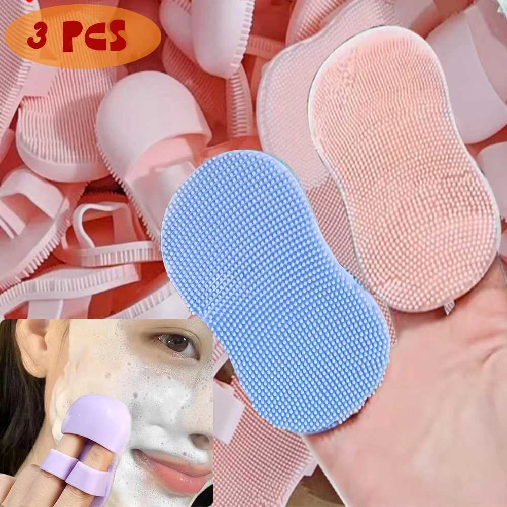 Mini Finger Face Washing Brush Slipper Shape Soft Silicone Deep Cleansing Pore Remove Dead Skin Cells Massage Cleansing Brush Y240821