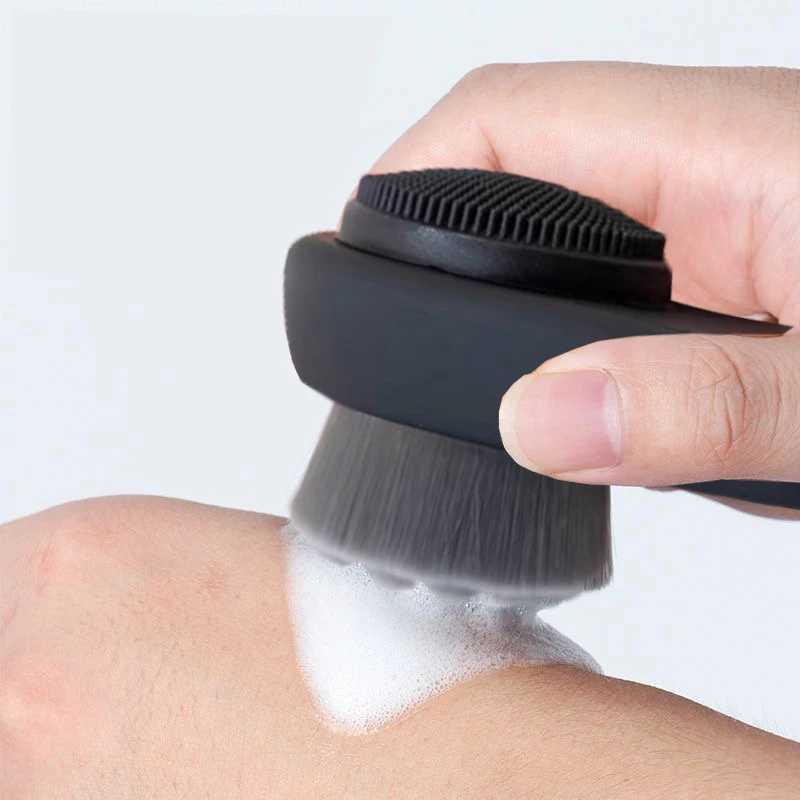 Face Care Tool Massage Scrubber Facial Cleansing Brush Wash Face Brush Soft Bamboo Charcoal Facial Cleansing Brush Y240821
