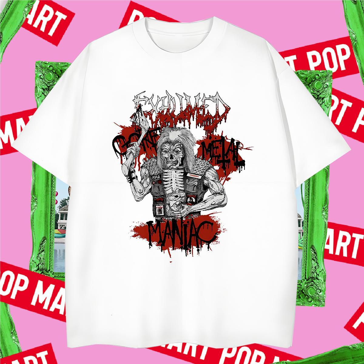 DIY Customized skull Tshirts 230g 100% Cotton Man T Shirts Anime Print Beach Breathable Short Sleeve Loose Fit Clothings
