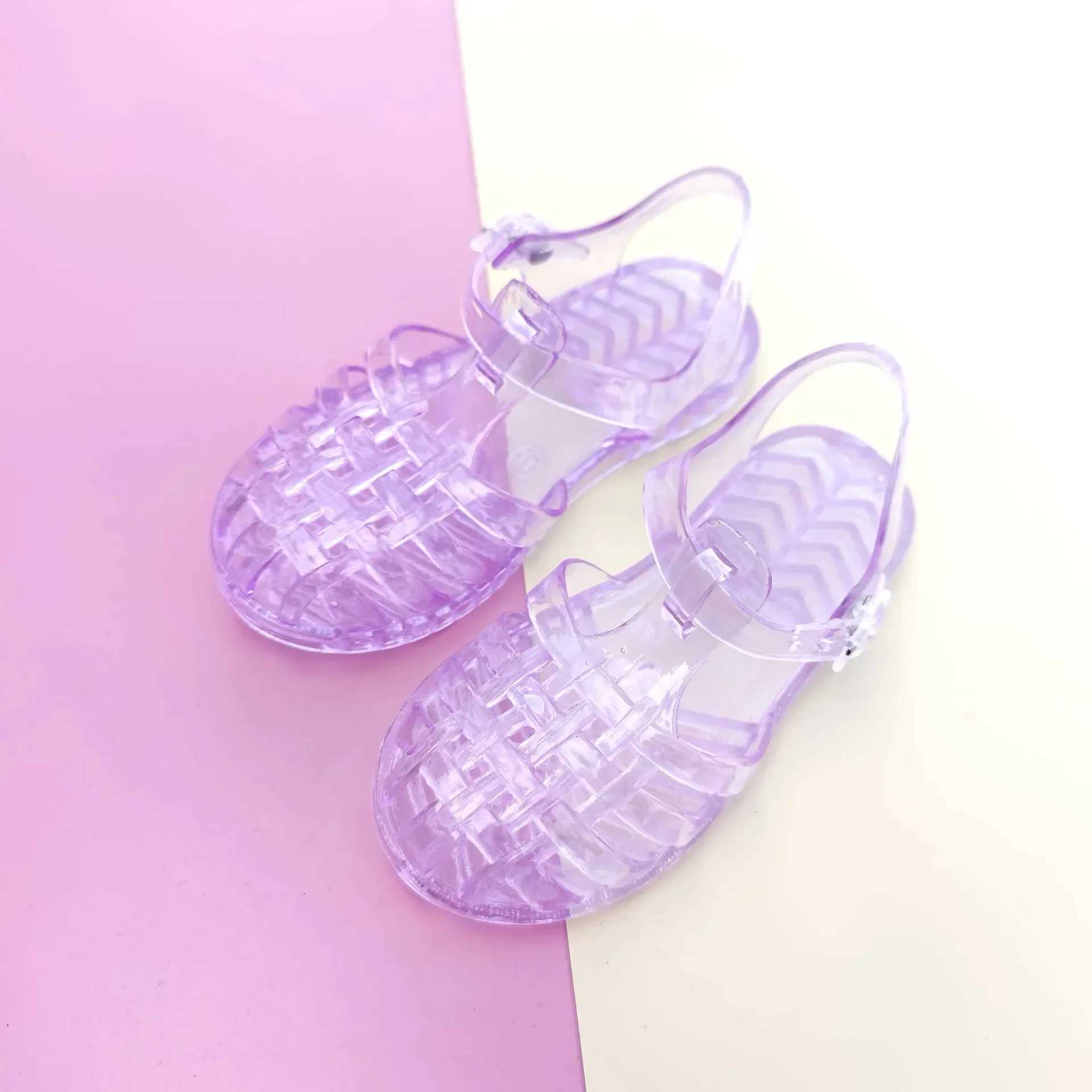 Childrens sandals summer new fashion princess crystal shoes baby jelly sparkling shoes girls Roman beach sandals childrens slippers W240821