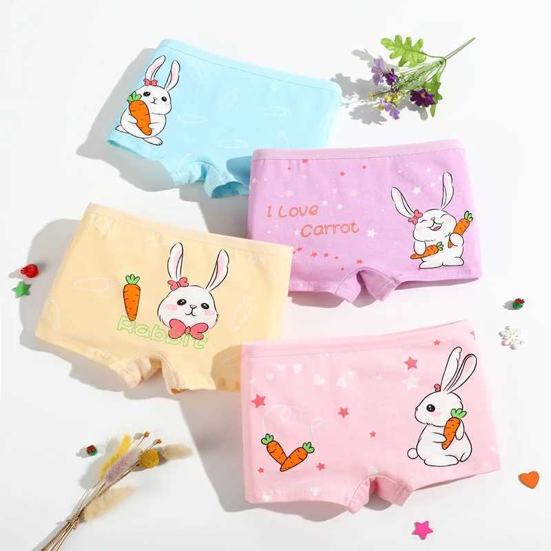 Random 1pcs Cartoon Children Underwear Kawaii Girl Rabbit Cotton Underwear Anime Kids Shorts Gifts Y240821