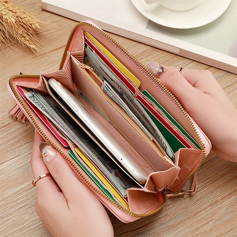 Women Long Wallets Purses Love Heart Wallets for Ladies Money Pocket Card Holder Female Wallets Phone Clutch Bag 240820
