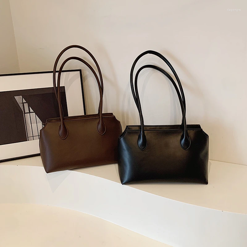 Shoulder Bags 2024 Pattern Advanced Retro Feel Large Capacity Women's Bag Soft Leather Solid Color Fashion Trends Underarm fc66