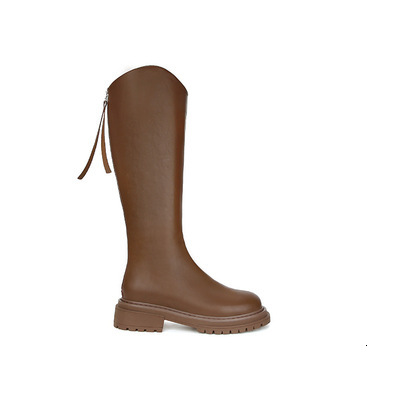 Ddmysports Su Yinyin Same Style Kitano Flower Mist Elastic Round Ead V Neck Back Zipper Mid Igh Women S Knight Boots OUTDOOR
