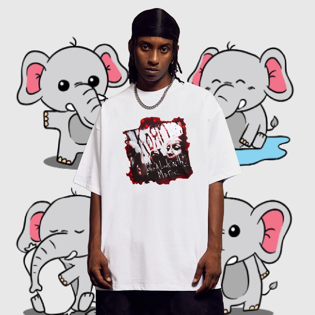 2024 Summer scary Men Tshirts 230g 100% Cotton T Shirts Men Custom Big Size Anime Printing Street Breathable Designer Tops Shirt