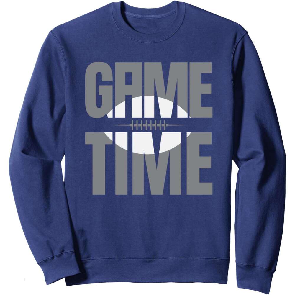 Long Sleeve Shirts for Men sweatshirt Game Time, Sports Ball Funny Football Player Gift Sweatshirt T shirt Tee Streetwear Casual tops clothes