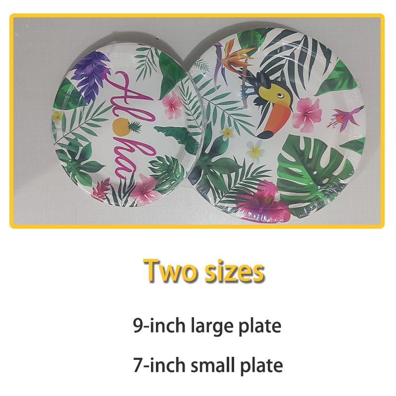 Tropical Rainforest Birthday Decoration Tableware Set Suitable for Theme Party Birthday Supplies