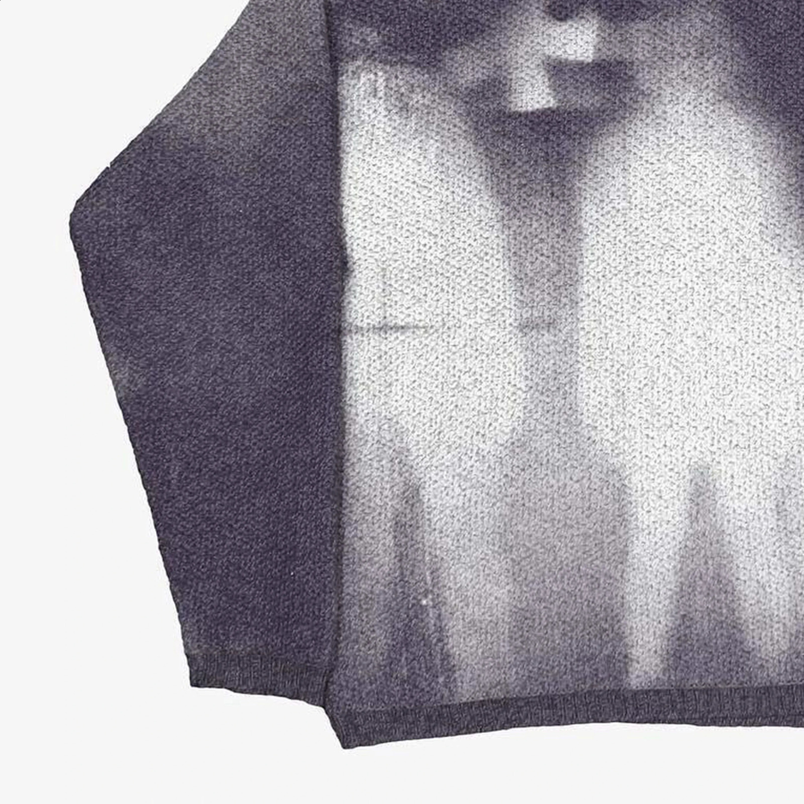 Traf Europe and America men and women autumn and winter stiitch stitch Y2K people fuzzy pattern printed sweater round neck leisu 240812