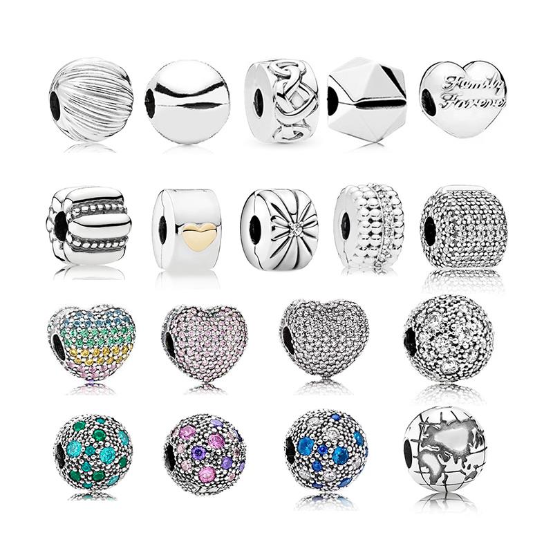 925 Sterling Silver Friends Gift Map Pumpkin Clips Buckle Spacer Charms S925 Snake Bracelet Necklace Beads For Jewelry Making Gift