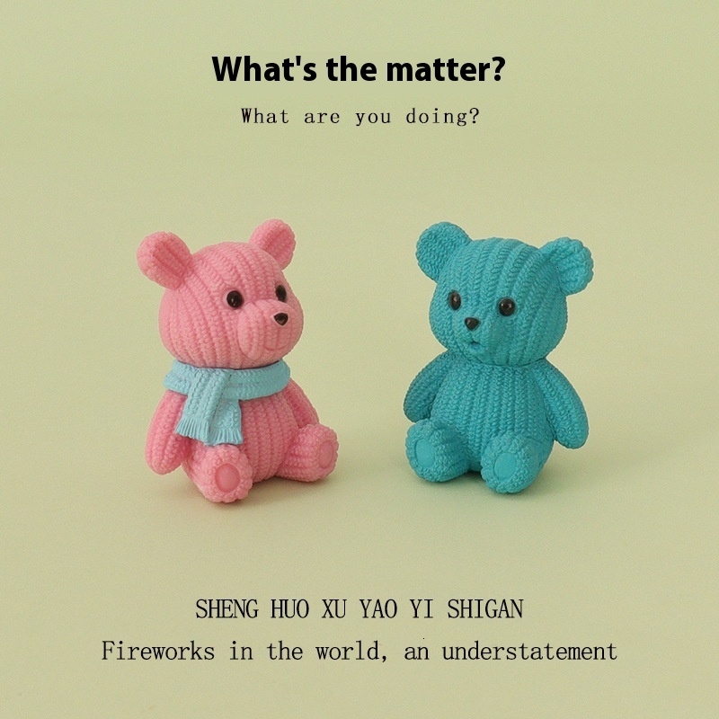 Stylish Mini Cartoon Cute Teddy Bears for Center Consoles and Home Interior Design