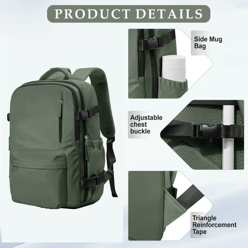 Airplane Travel Backpack Cabin Laptop Bag Mens Leisure Large Capacity Easyjet 45x36x20 Portable Handcart 240820