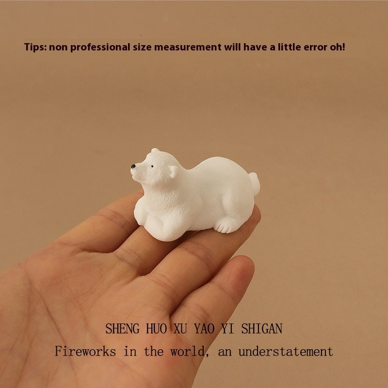 DIY creative resin crafts ins mini cute polar bear micro landscape home decoration desktop small ornaments