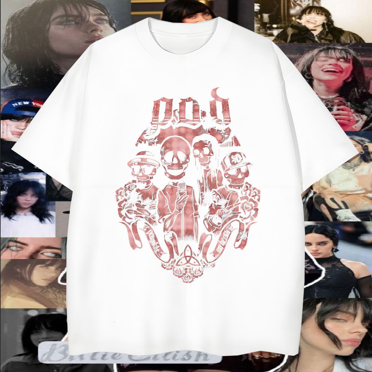 New Designer skull Couples T Shirts 100% Cotton 230g Man T Shirts Cartoon Printing L-4XL Sport Round Neck Short Sleeve Popular Tops Shirt