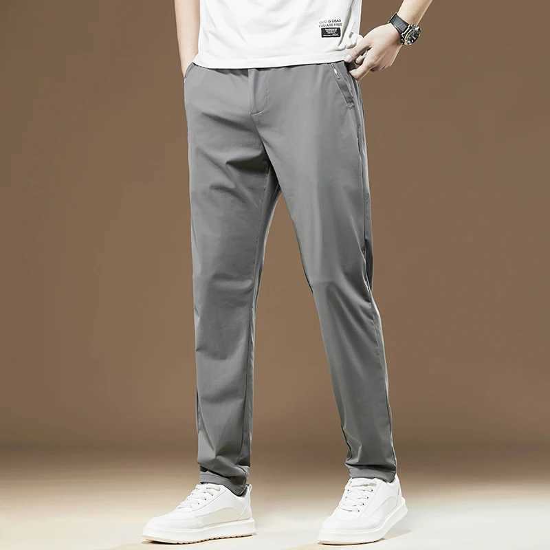 Mens 4-color classic fashion business slim fit straight cotton pure cotton 2023 new Trouser new thin casual pants 36 38W240725