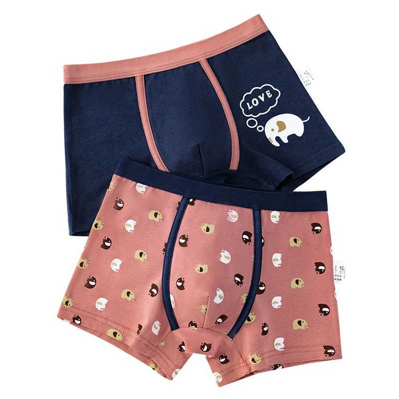 2Pcs/Lot Boys Underwear Boxer Elephant Dinosaur Design Kids Cotton Briefs Childrens Panties Soft Shorts 2-14Y Y240821
