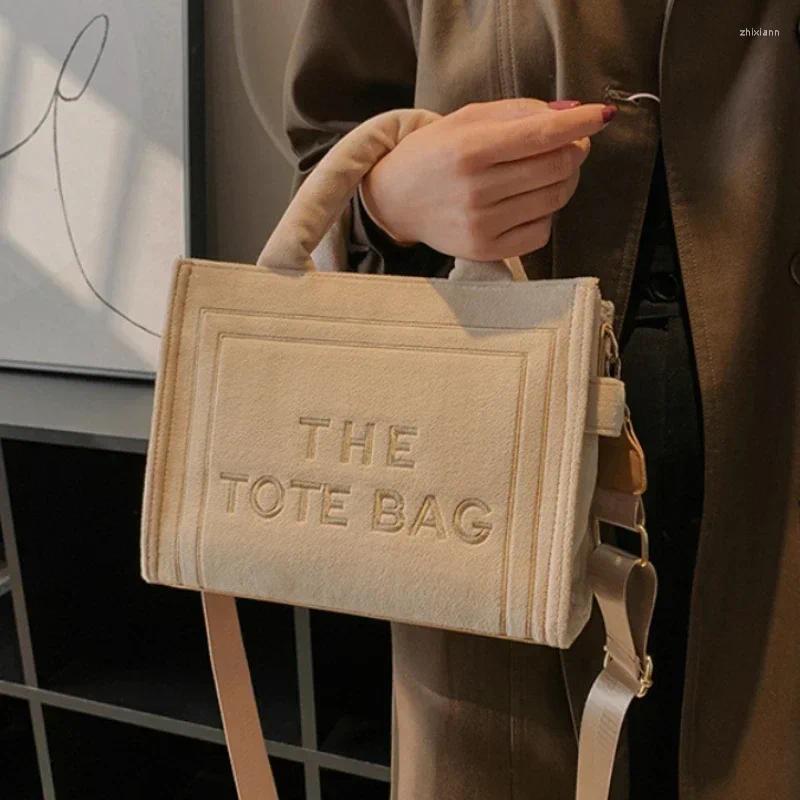 Fashion Tote Handbags - Chic Square Velour Crossbody Bag, Elegant Letter Print Shoulder Bag Women, Lightweight For Daily Use New Free Delivery Designe