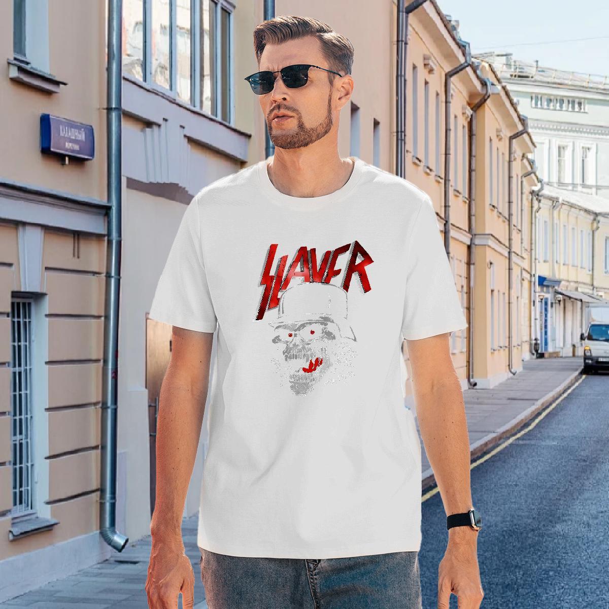 Brand Couples T Shirts 230g Cotton Anime Printing Street scary O-Neck Short Sleeve Man T Shirts Designer White Plus Size Top Tees