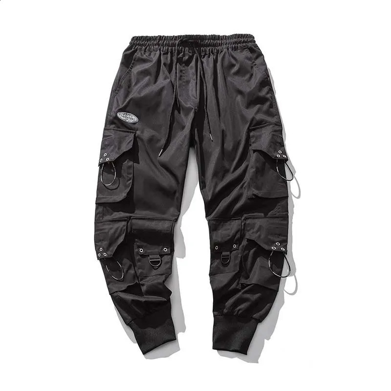 Home>Products>Black Cargo Pants>Mens Jogger Hip Hop Technical Clothing Hippie Pants Mens Street Plus Size Pocket w240824