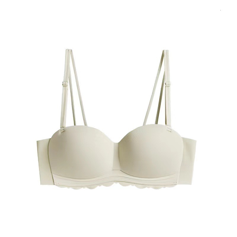 Strapless strapless for women in summer, with small breasts gathered together, slip, anti glare, no steel ring, invisible beautiful back wrapped bra d