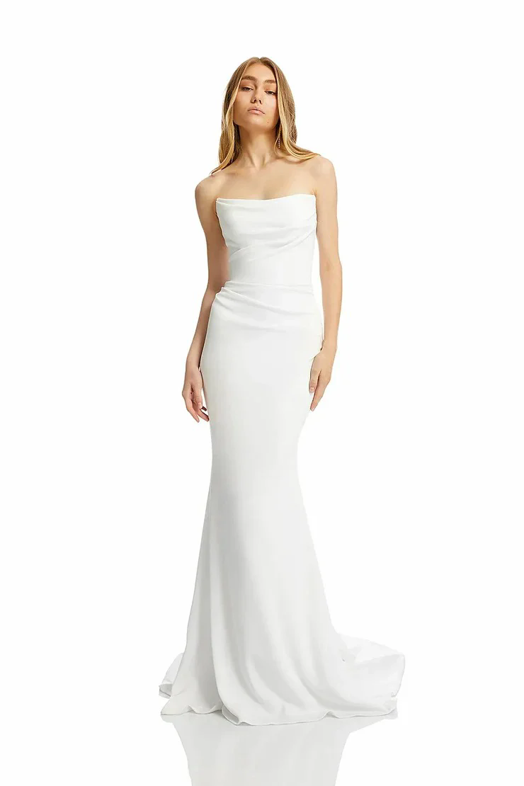 African Elegant Mermaid Wedding Dresses for Bride 2024 Off Shoulder Lace up Closure Sweep Train Beaded Bridal Gowns Customized 04