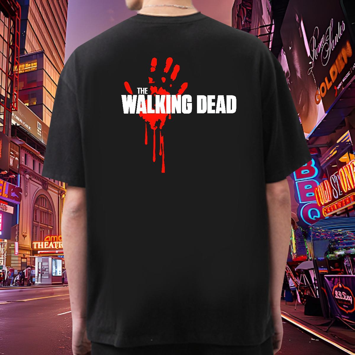 New Couples T Shirts 230g Cotton Anime Printing Street scary Short Sleeve Soft Man T Shirts Comfortable Custom Big Size Tops Shirt